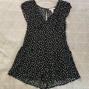 Short Floral Romper, Linen